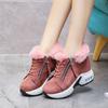 Mode 2024 Damen High Heels Plüsch Warme Winter Sneakers Casual Damen Seitlicher Reißverschluss Freizeitschuhe