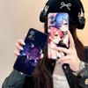 ReZero Rem Ram Matte TPU Mobile Phone Case for Huawei P60 P50 P40 P30 P20 P10 P9 P8 Pro Lite Plus Colorful Printing Cover