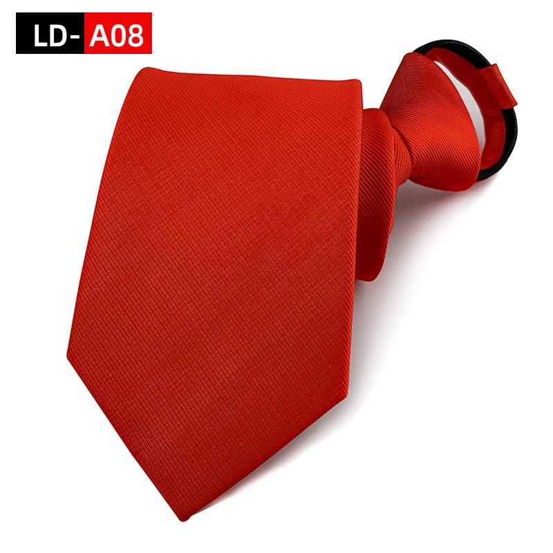 Ruifeng Men's 8cm Elastic Tie - Easy Pull, Formal Wedding or Business Wear