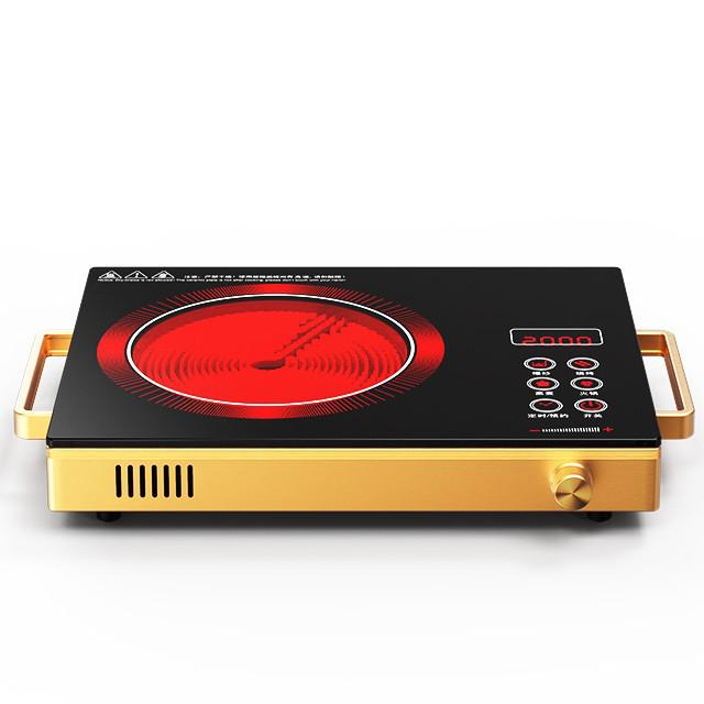 Double Head Electric Ceramic Cooker & Light Wave Oven - Touch Control, Pot Compatible, Household Appliance