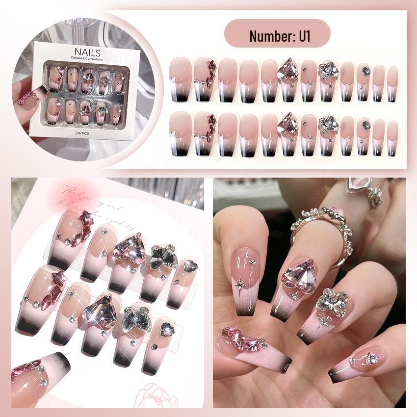 High-End Handmade Nail Art: Pure Desire Style Rhinestone Nail Stickers Collection.