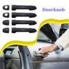 4pcs Sturdy Car Decorative Accessories Exterior Door Handle Cover In Black Black Appearance Is