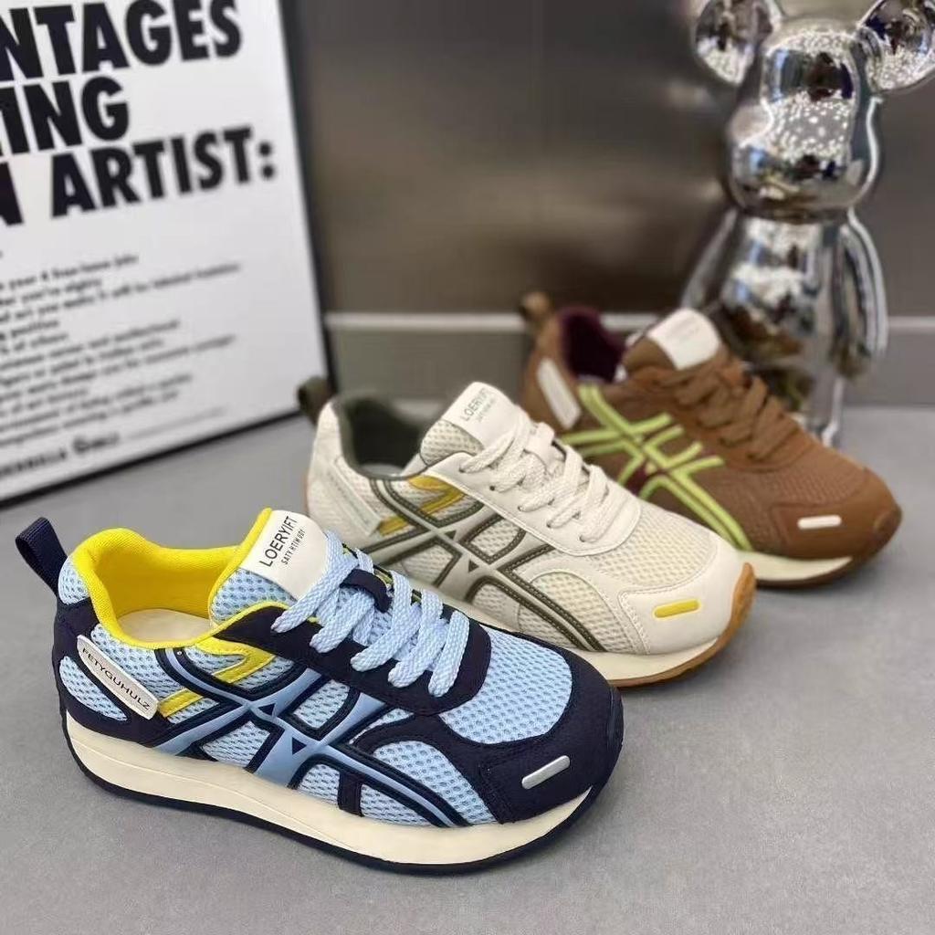 European Products 2025 Autumn New Thick-soled German Training Shoes Women's Mesh Breathable Casual Sports Shoes Fashion Trend Versatile Shoes