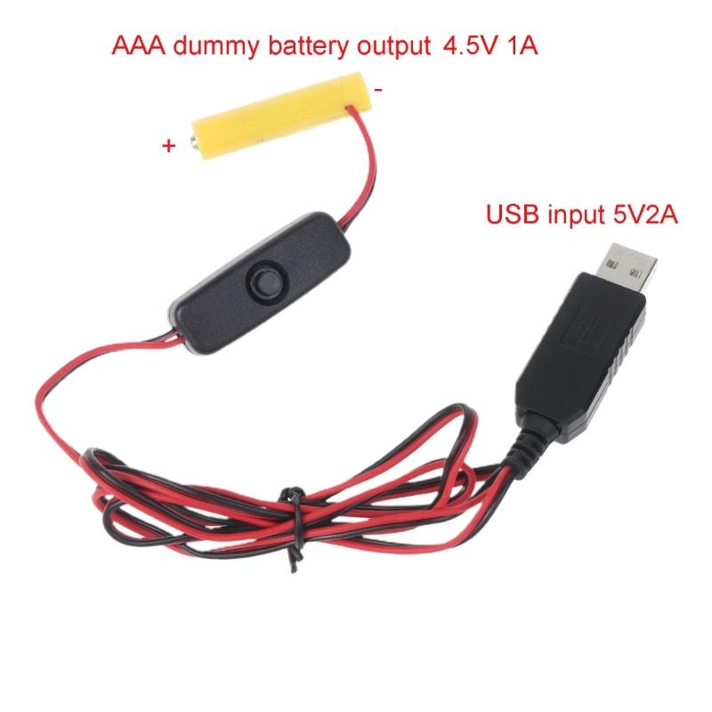 USB Power Converter AAA Battery Eliminator Replace 3Pcs 1.5V AAA Batteries for Remote Control LED Light Electronic Toy
