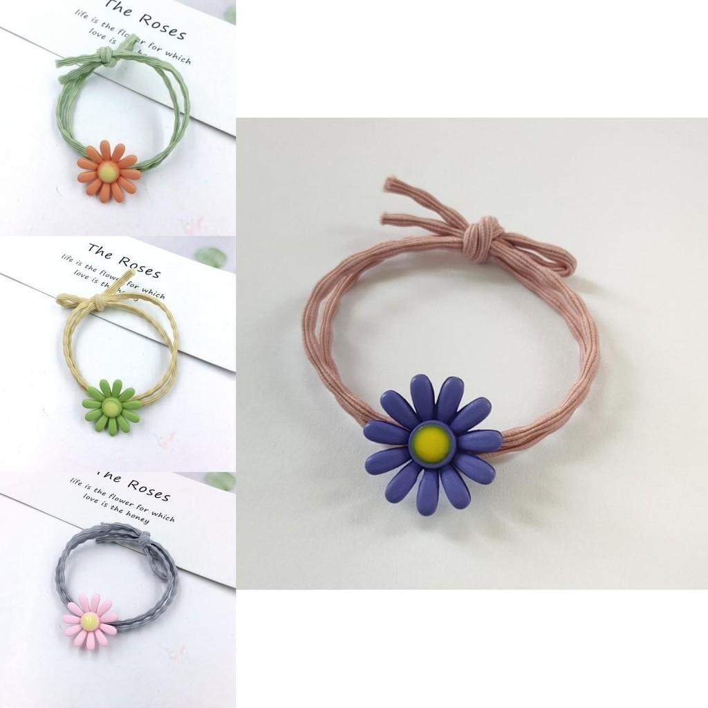 Eye-catching Ins Women Daisy Hair Rope Headband With Durable High-elastic Korean Rubber Band