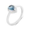 Silver Ring with London Blue Topaz 0.555ct, Item Weight 2.1 G (2188575)