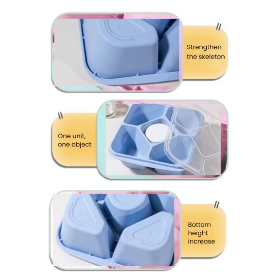 Stor Snackboksbeholder med Lokk 5-Rom Delt Serveringsbrett Innebygde Dippbeholdere BPA-fri Matbeholder for Snacks Frukt Nøtter