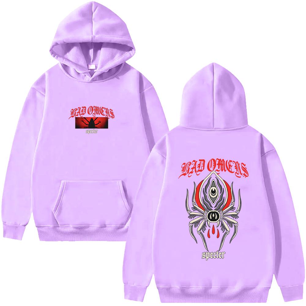 Bad Omens Spider Hoodie Bad Omens New Graphic Print Pullovers Retro Fashion Clothes Unisex Casual Long Sleeve Sweatshirtsv