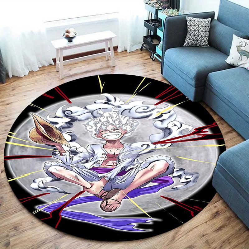 Luffy D Round Area Rug Carpet Rug For Living Room Bedroom Sofa Playroom Decor Nonslip Floor Mat