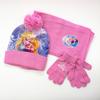 Princess Snowflake Knit Hat, Scarf, and Gloves Set for Girls – Winter Warmth with Cartoon Design