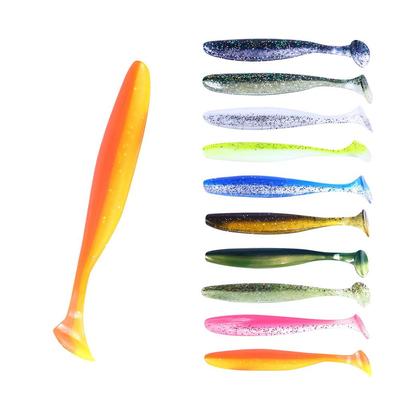 10 ks 7CM Paddle Tail Swimbaits Soft Bait Návnada T-Type Tail Lure pro basy Vhodné pro Jig Heads Rigs, Texas Rigs & Drop Shot Rigs