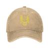 Ucrania Escudo de Armas Amarillo Estilizado Gorra de Béisbol Ucraniana Unisex para Mujeres Gorra Snapback Lavada Desgastada Sombreros Suaves Sin Estructura Gorra