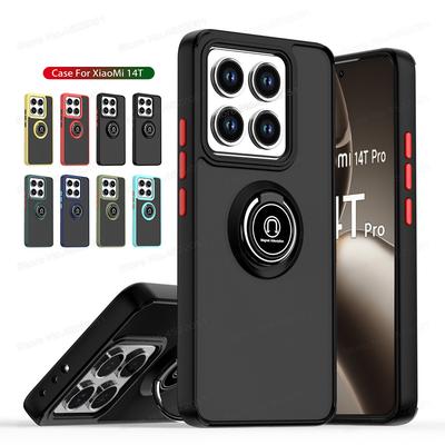 Pre Xiaomi 14T Pro Puzdro Držiak Telefónu Krúžok Otočný Magnetický Kryt do Auta Pre Xiaomi 14 Ultra Mi 11T 14 T Pro Matné Priesvitné Puzdro