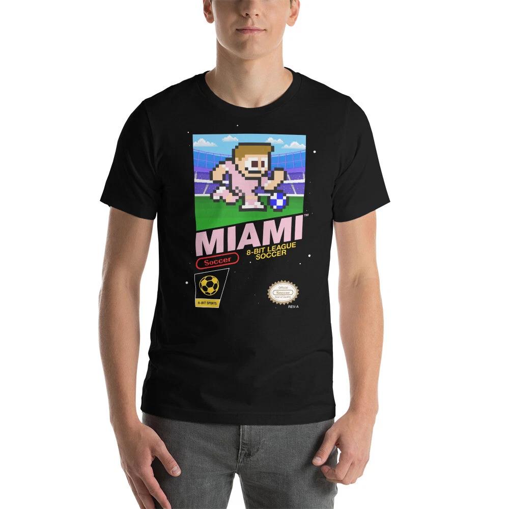 Inter Miami CF 8-bit Retro NES League Soccer Football Club FC Jersey Kit T-Shirt XL