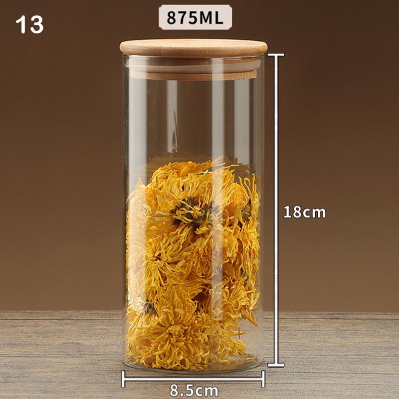 Sealed Food Storage Box Pots Glass Jar Coffee Jars With Lid Transparent Cereal Candy Dried Jars Fridge Storage Tank Containers