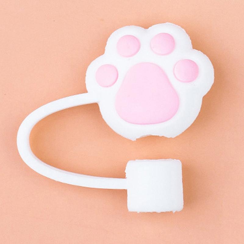 Cartoon Silicone Straw Tips Drinking Dust Cap Splash Proof Plugs Cover Creative Cup Accessories Straw Sealing Tools