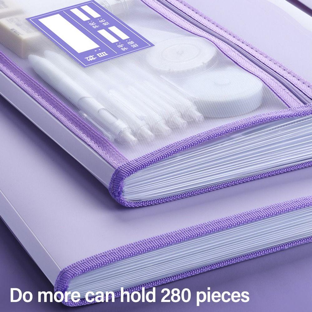 Pockets Portfolio Waterproof A4 File Folder Document Bag Test Paper Storage Folder File Organizer