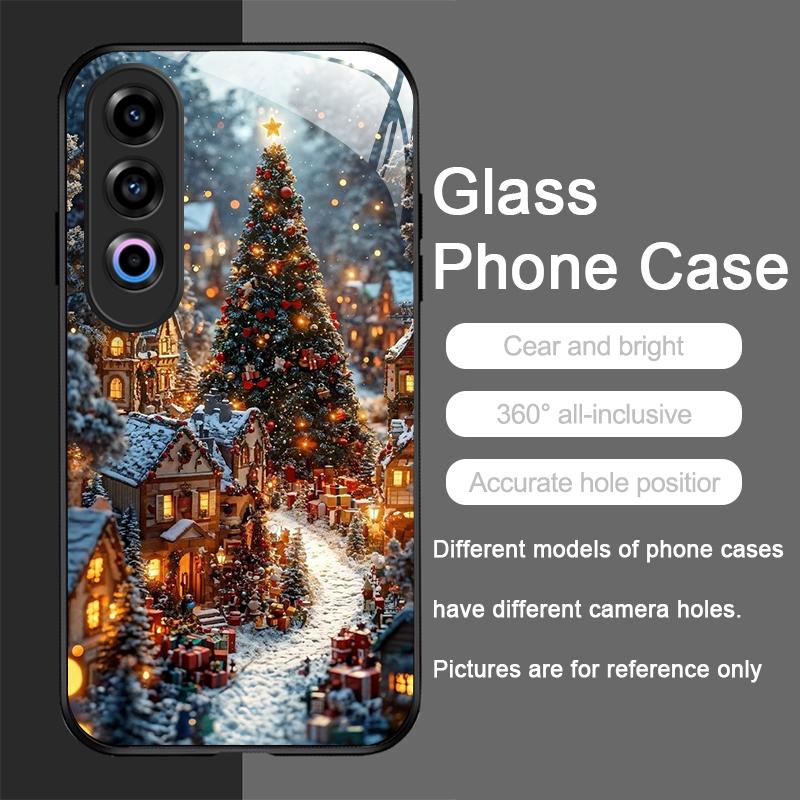 

Funny Christmas Tree Gift Snowy Town Scenery Creative Phone Case for OnePlus 13R 12 11 10 Pro ACE2 ACE3 Nord CE 4 3 2 Lite Cover OnePlus 13R