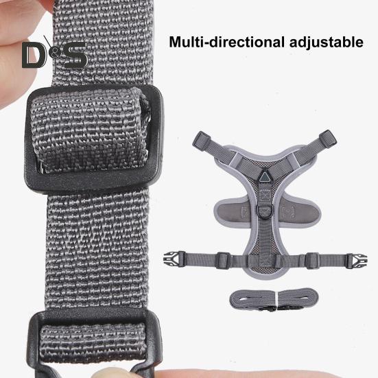 Cat Harness And Leash Reflective Strips Jacket Breathable Adjustable Vest Harness Escape Proof Easy Control Leash for Cats