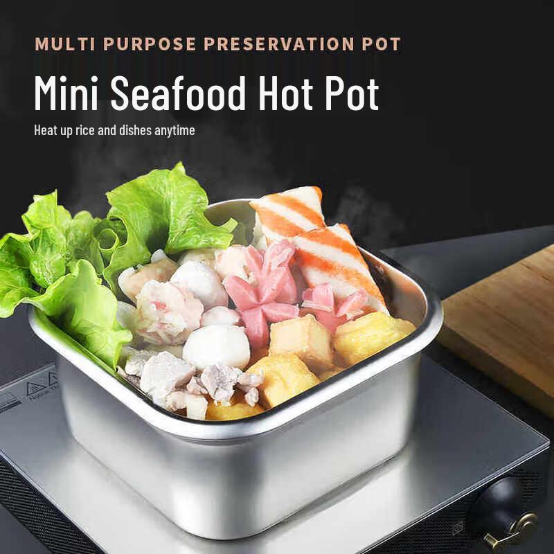DM Stainless Steel 316 Portable Fresh-keeping Lunch Box
