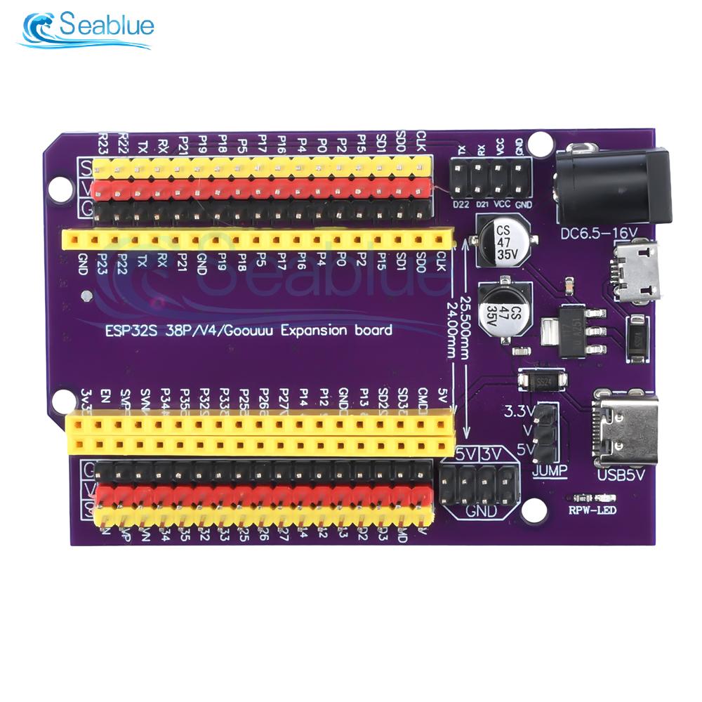 

Плата розширення на 38 пінів для плати розробки ESP32 Інтернет речей Wi-Fi BT модуль Двоядерний процесор Низьке енергоспоживання ESP-32