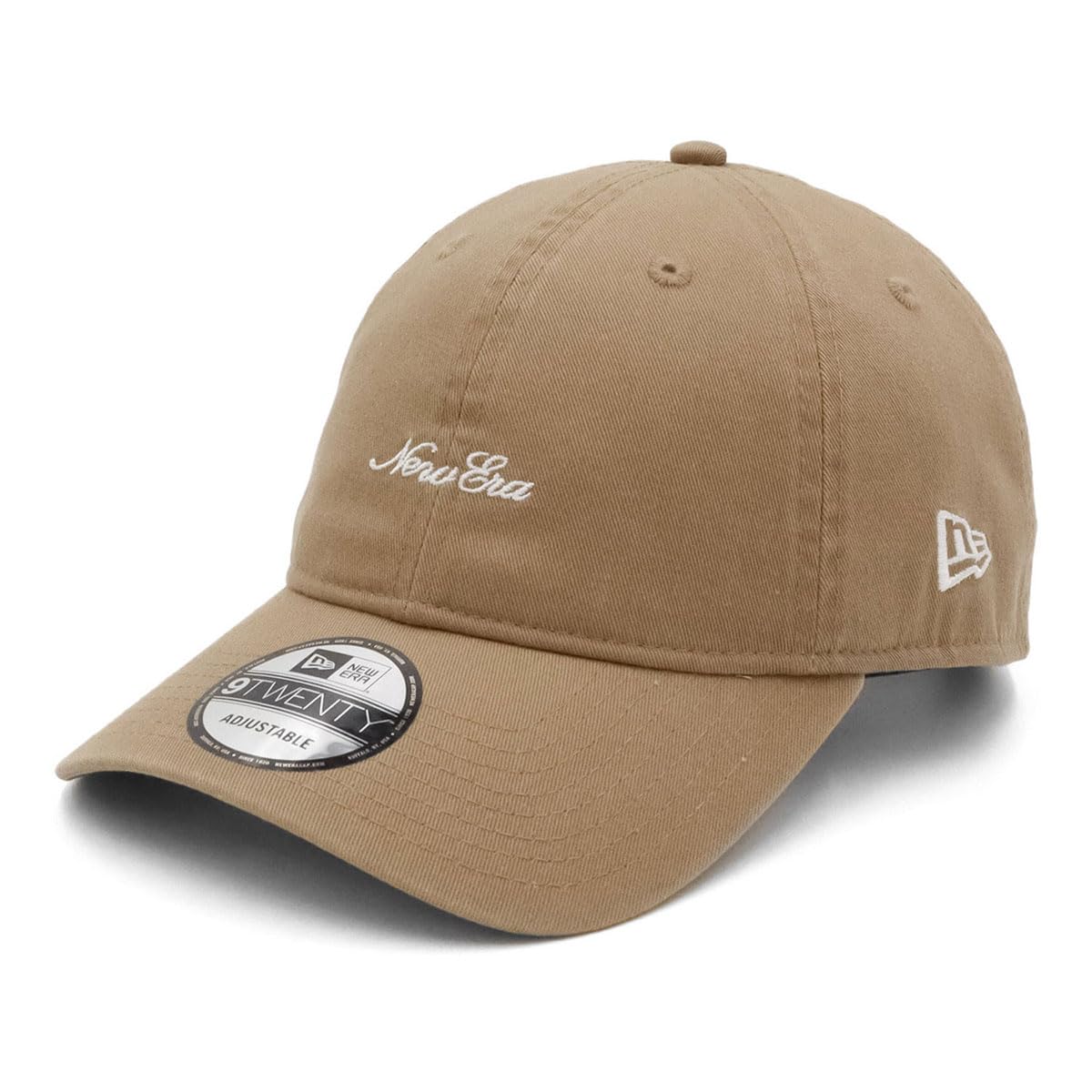 

New Era 9TWENTY Low Cap with Script Size 920 Washed MNLOGO KHA 25J Logo, Khaki, S/M, WHI,
