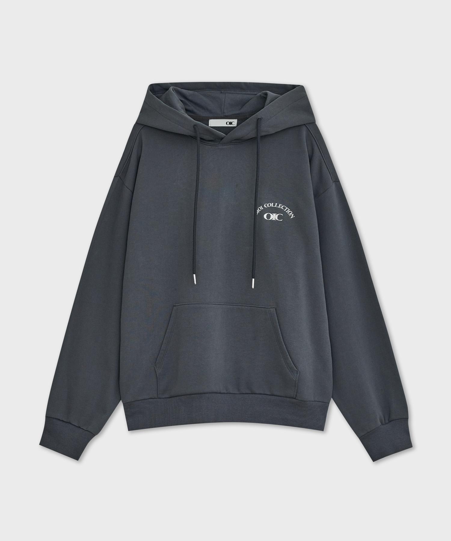 Oioi Collection Arch Logo Hoodie [Cool Grey] S