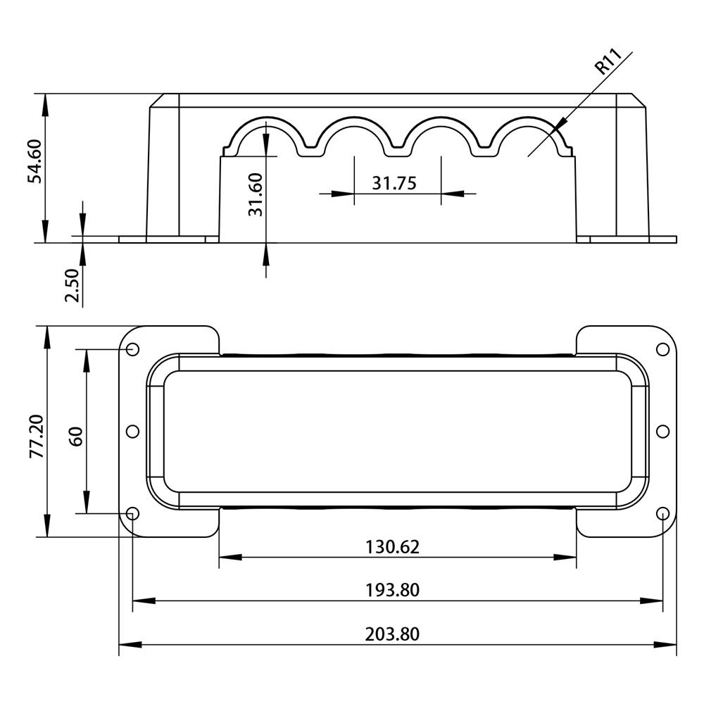 High Current 4*3/8"Bus Bar  Electric Terminal Board 600A  4x10mm For Marine RV