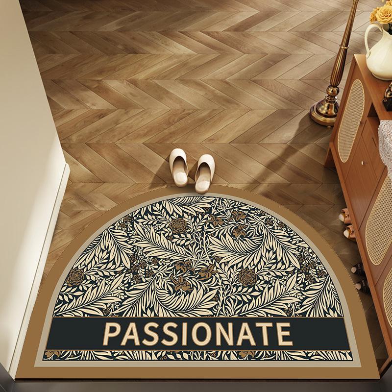 Bodenmatte, Retro-Eingangsmatte im amerikanischen Stil, Veranda-Matte, schmutzabweisende und rutschfeste Matte, halbrunde Fußmatte