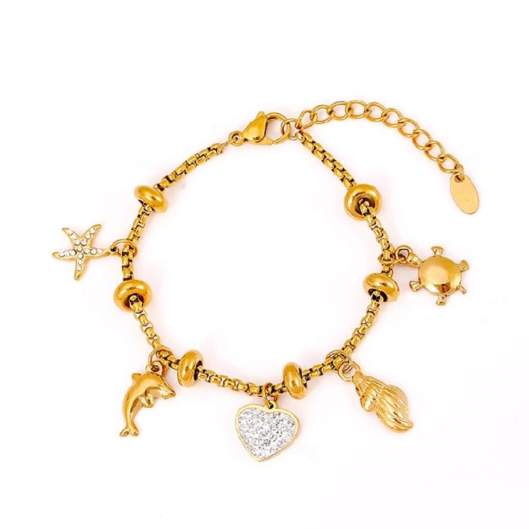 

Delicate Bracelet Adornment Unique Rhinestones Inlayed Pendant Bracelet Adjustable Wrist Chain Jewelry for Women
