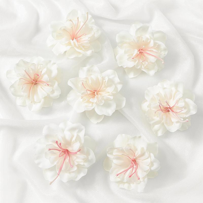 10/20Pcs 6cm Silk Artificial Cherry Blossom Head for Home Room Dceoration Bridal Wedding Decoration DIY Wreath Accessories