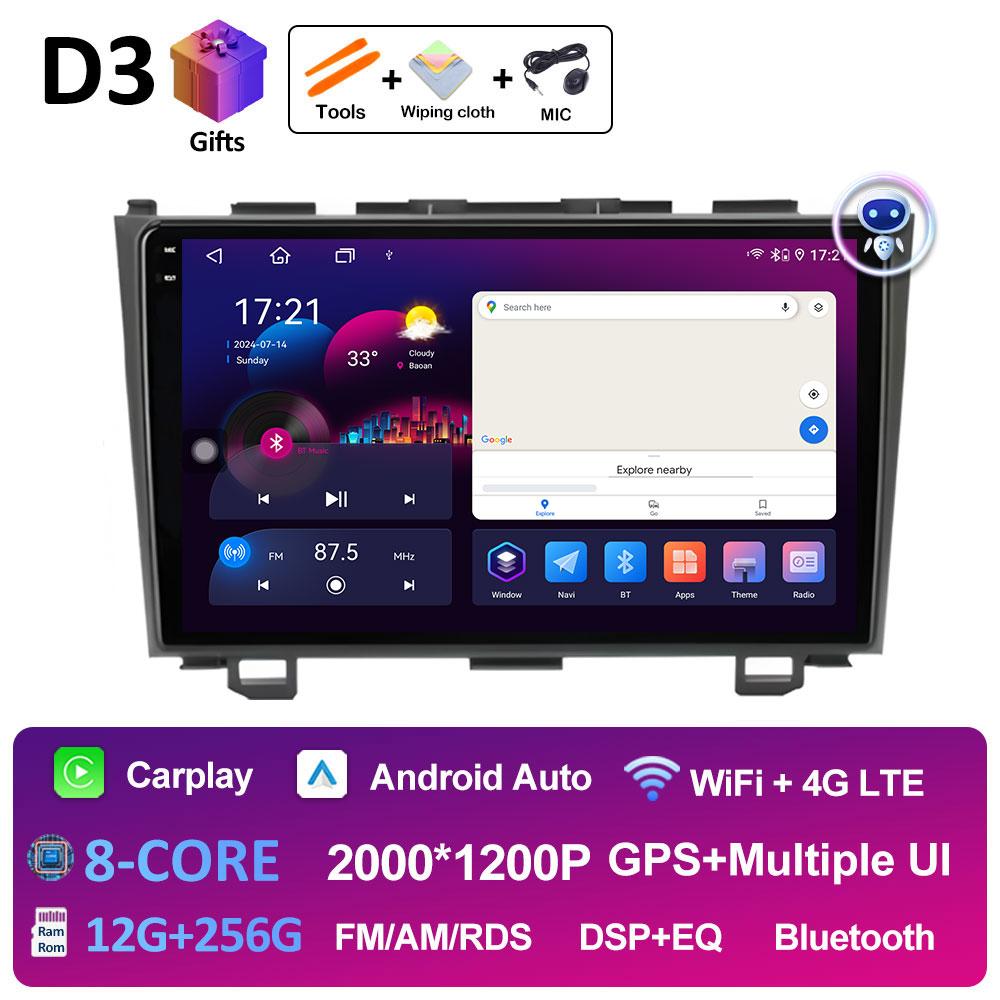 GPS Navigation For Honda CR-V 3 RE CRV 2007 2008 2009 2010 2011 WIFI 9 Inch Android Car Radio Multimedia Video Player Auto Tools