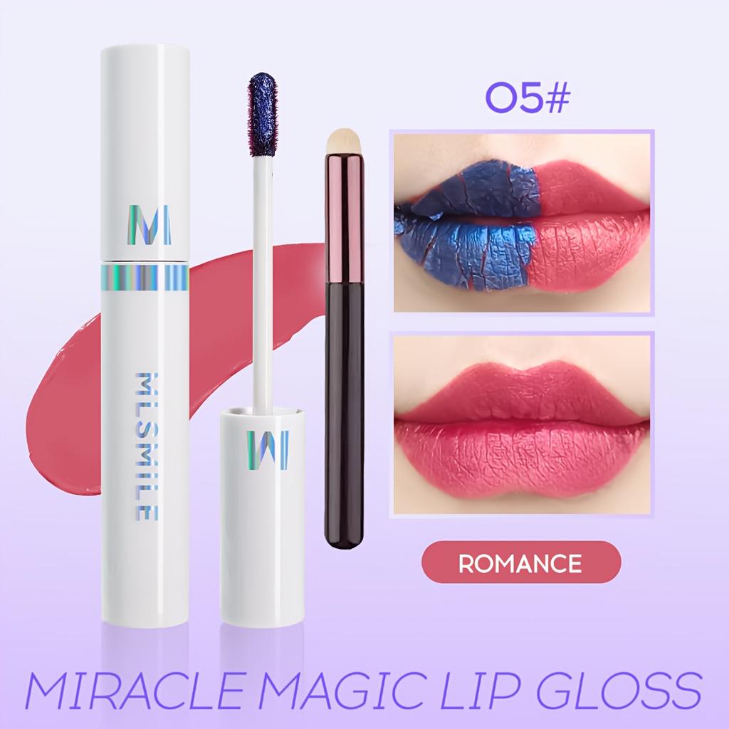 Magic Lip Mask Lip Glaze + Lip Brush | Long-lasting, Waterproof, Anti-smudge Lip Glaze, Plant Moisturizing Formula, Matte Lipstick