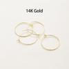10 Stück 15mm 20mm 25mm 14K 18K Gold Große Ohrring-Drahtbügel Kreise Ohrschleifen Für DIY Schmuckherstellung Ohrring-Dekoration Zubehör