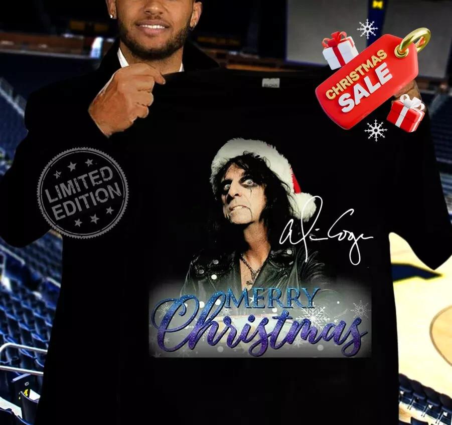 Merry Christmas ALICE COOPER Signature T-shirt Gift For Fans S-4XL Unisex T-Shirt XL