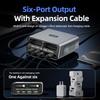 6 Port Desktop Charger with High Definition Display Portable Charging Station for Travel EU Plug
