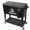 YOGOTO Cooler Box 80L with Cold Heat Rolling Cooler Large Insulated Cooler Cooler Steel Foam Comes with Bottle Comes with Large Convenient To Suitable