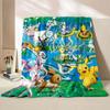 Pokemon Cartoon Blanket with Pikachu Eevee Figures Home Bed Sofa Office Multi-scene All Seasons Shawl Blanket Next Day Delivery