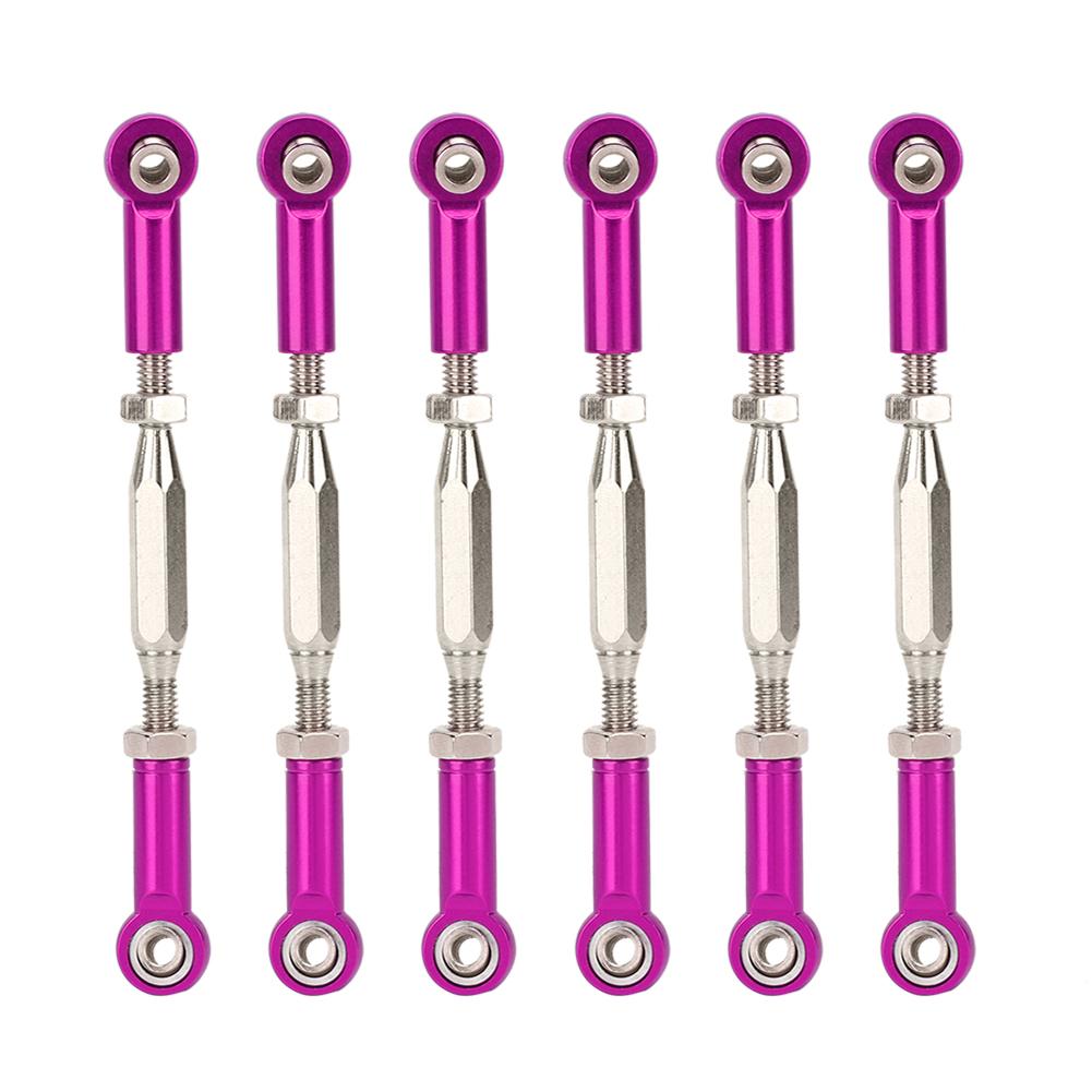 6 pcs 81mm Aluminum Servo Links Tie Rod Set for RC Car Accessories