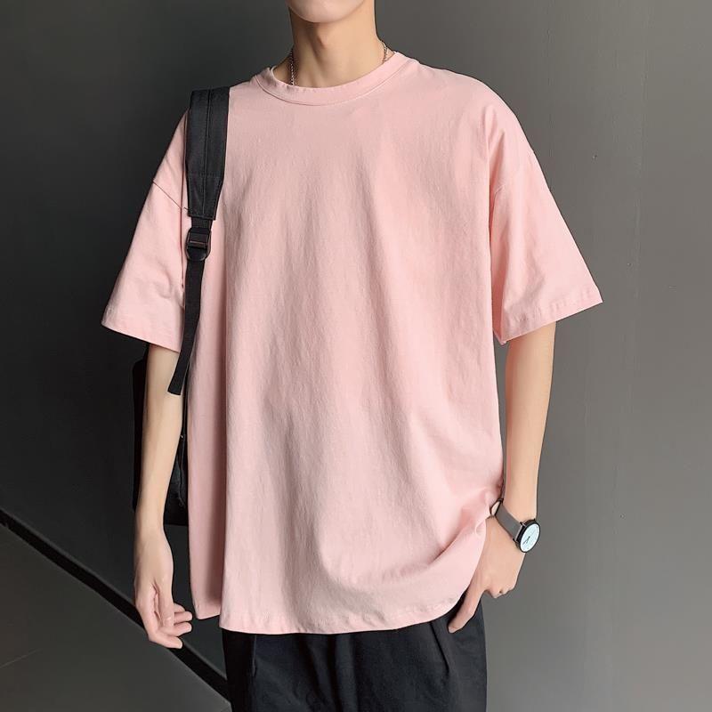 Koszulka dla par Koszulka z pięcioma rękawami, ubrania do klasy, koszulka z krótkim rękawem, koszulka do pracy, koszulka na przyjęcie ukończenia szkoły, luźna, jednokolorowa