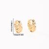 1 Pair Smooth Twisted Thread Croissant Huggie Earrings Unique Personalized Ear Accessories Suitable for Daily Casual