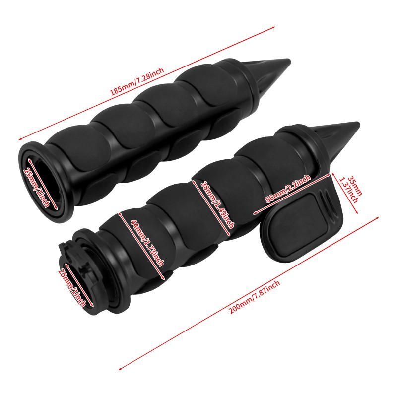 Universal 25mm Motorcycle Handlebar Grips Harley Honda Yamaha Retro Cafe Racer Custom Bikes