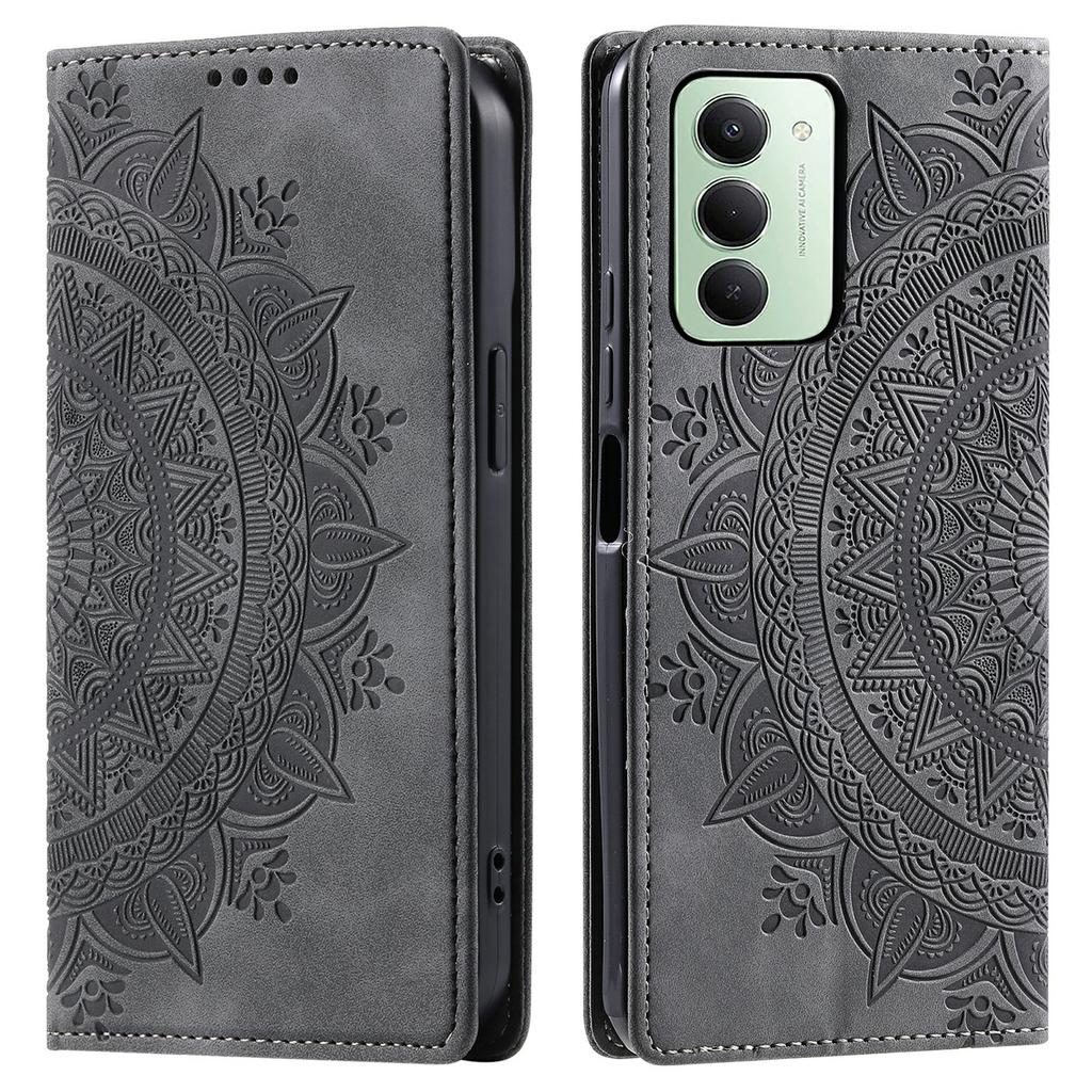 Pro Xiaomi Redmi 15 5G (EU) (171 mm)/4G (EU) (171 mm) Pouzdro Magnetické Zavírání Kožený Kryt na Telefon Vytištěný Vzor