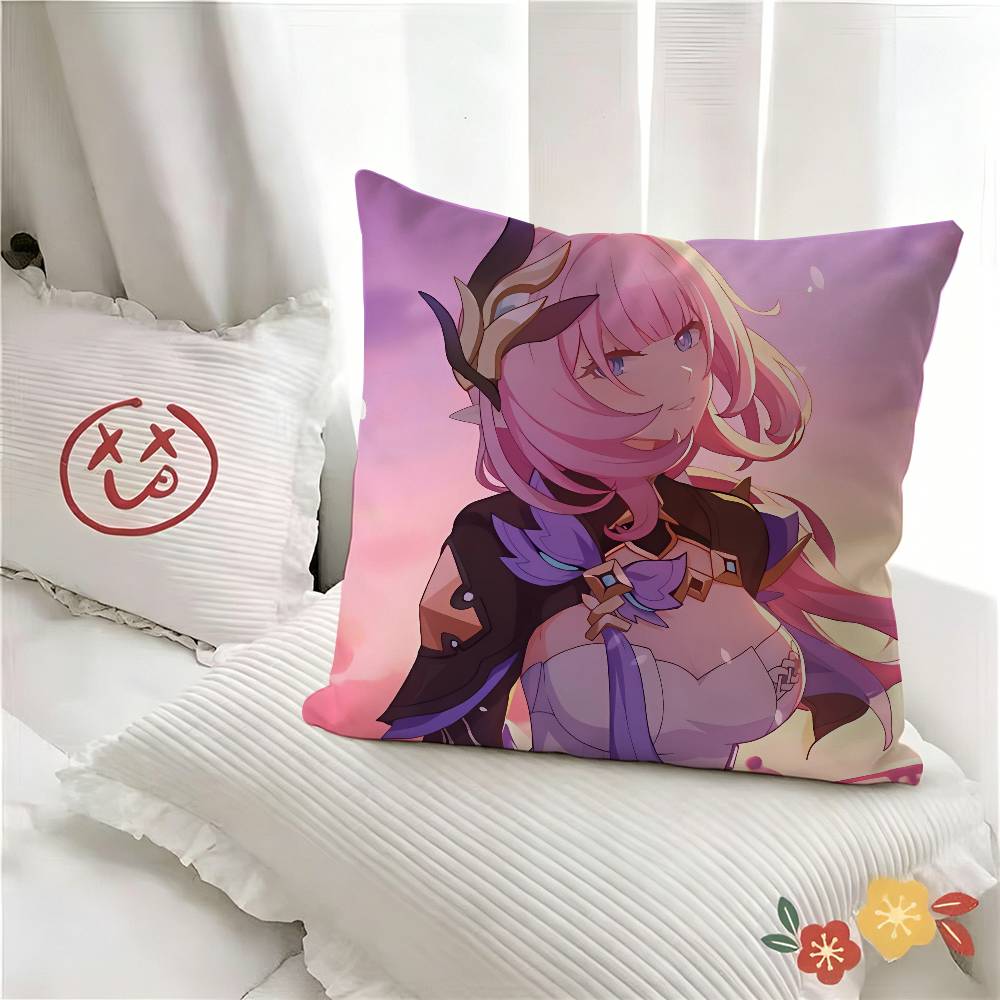 Pc Elysia Honkai Impact Rd Pillow Case Fashion Square Pillowcase Bedroom Sofa Room Ins Decoration Leisure