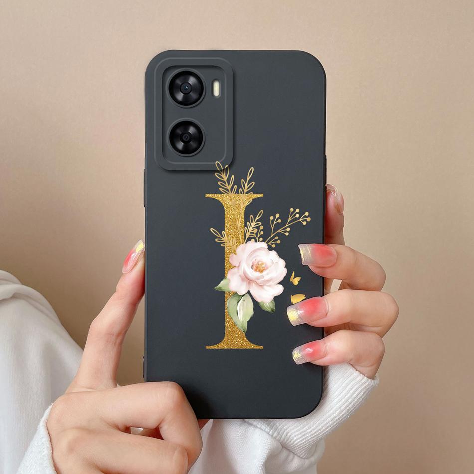 Elegant Case For One Plus Nord N20 SE N300 Gold Letter Soft Liquid Silicone Couple Phone Covers For 1+ Nord N20SE N 300 Bumper