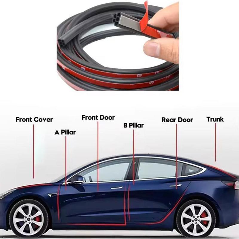 Car Door Rubber Seals Strip Thickening Sealing Adhesive Weatherstrip Sound Sealing Strip Car Retrofitted Car Door Seal Strips