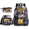 Set Zaino Scolastico Cristiano Ronaldo per Bambini Ragazzi Ragazze 15L Tessuto Oxford Borsa a Doppia Tracolla con Spallacci Imbottiti Traspiranti