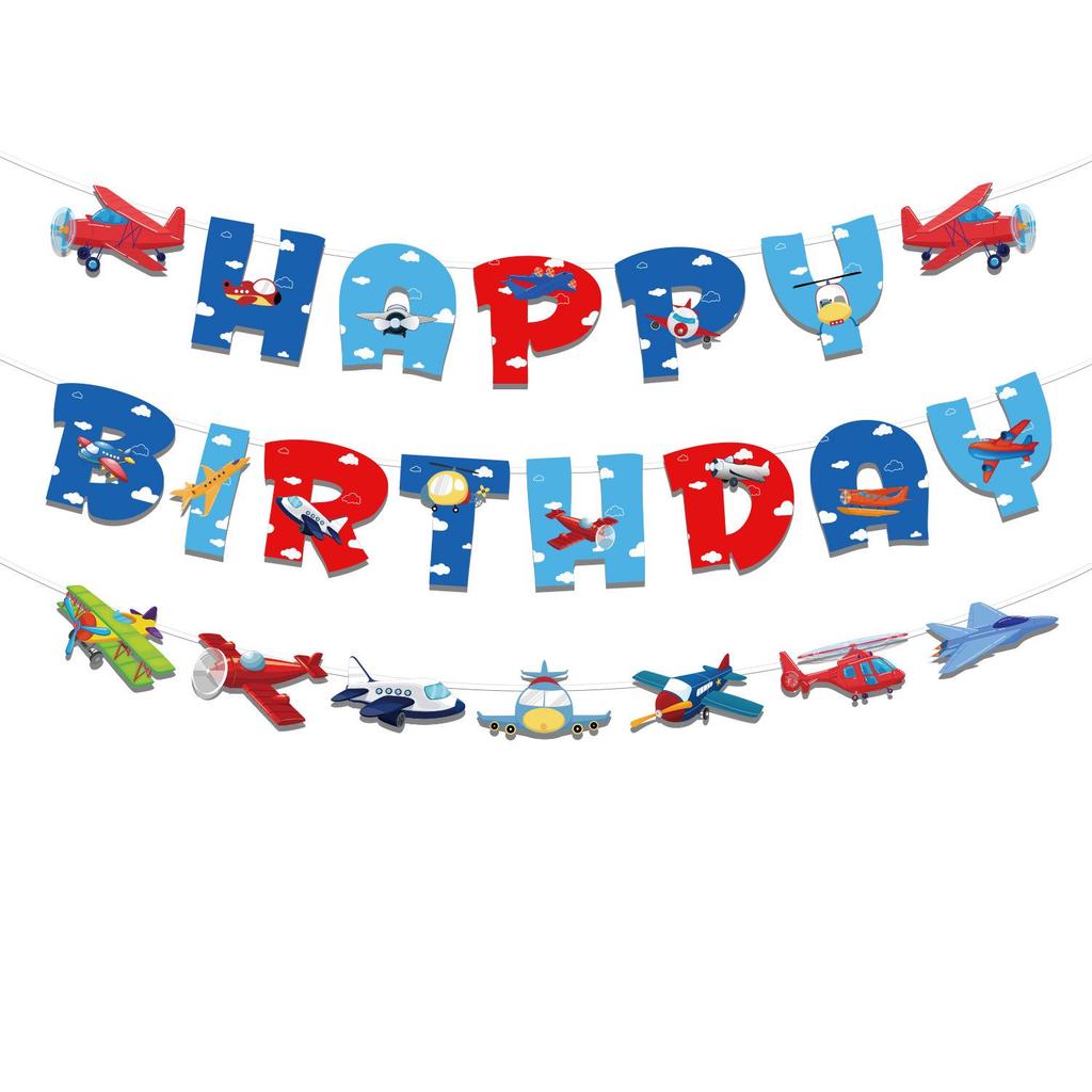 Dinosaurier Feuerwehrwagen & Baufahrzeug Banner - Cartoon Themenparty Dekoration