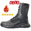 Leder Leichte Herren Taktische Stiefel Kampfstiefel Kollisionsschutz Training Schnürung Wasserdicht Outdoor Wandern Atmungsaktiver Schuh