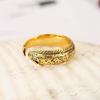 Simple Vintage Adjustable Ring Distressed Retro Open Ring Fish Shaped Ring  Daily